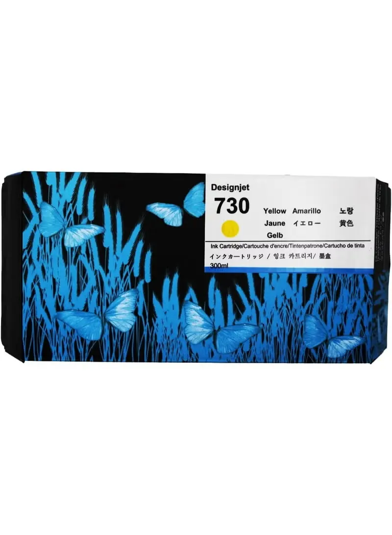 HP 730 Yellow Ink Cartridge P2V73A for HP DesignJet T1600 T1700 T2600 Plotter Printer - Image 3