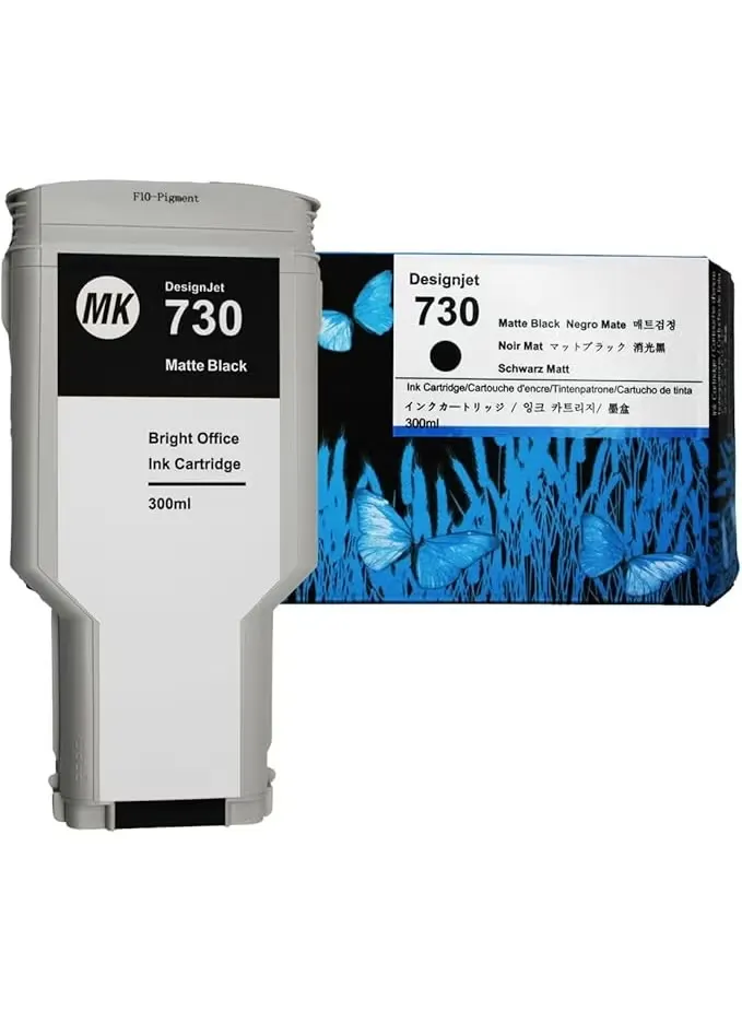 HP 730 Matte Black Ink Cartridge P2V69A for HP DesignJet T1600 T1700 T2600 Plotter Printers