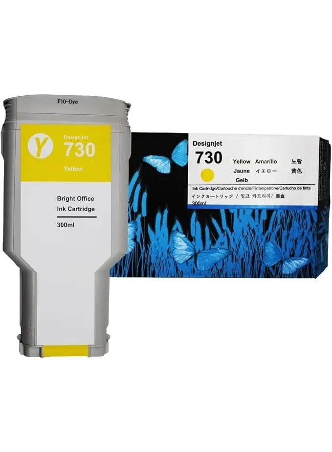 HP 730 Yellow Ink Cartridge P2V73A for HP DesignJet T1600 T1700 T2600 Plotter Printer