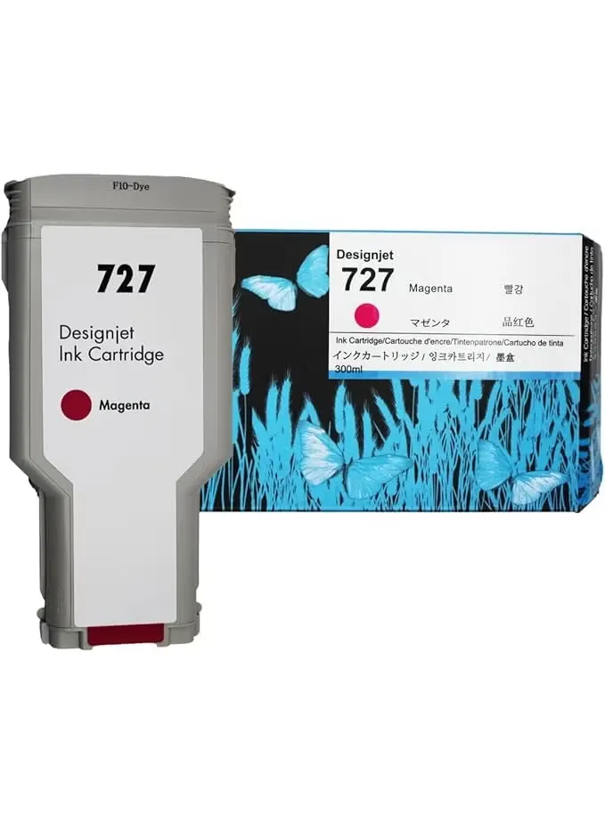 HP 727 Magenta Ink Cartridge F9J77A 300ml for HP DesignJet T920 T930 T1500 T1530 T2500 T2530 Plotter Printers
