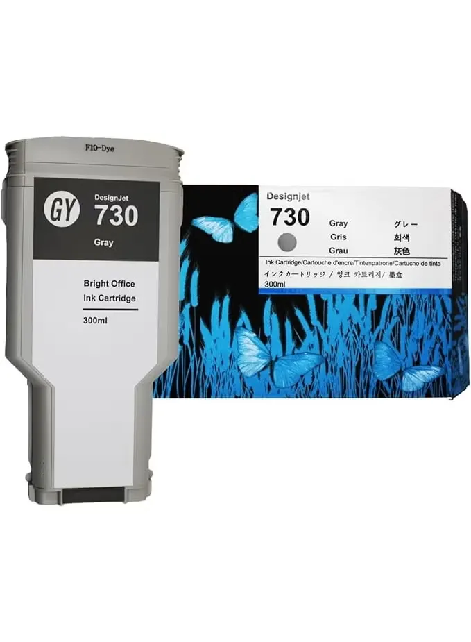 HP 730 Gray Ink Cartridge P2V70A for HP DesignJet T1600 T1700 T2600 Plotter Printers