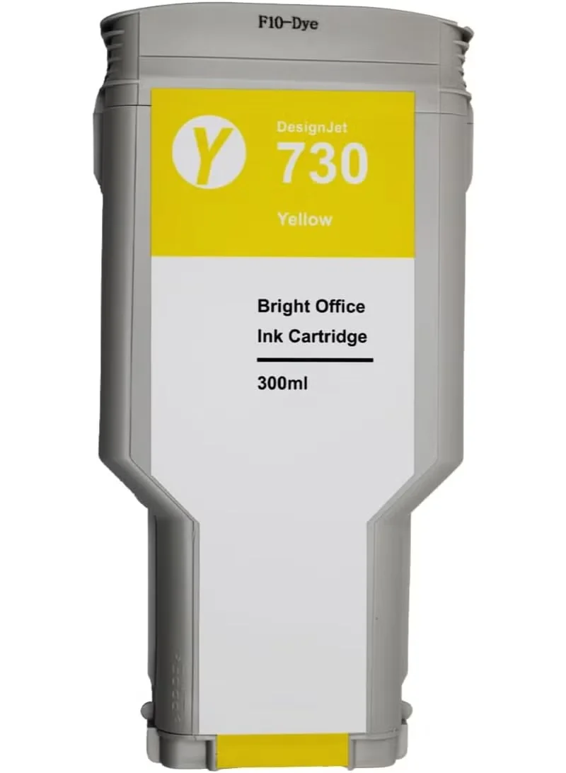 HP 730 Yellow Ink Cartridge P2V73A for HP DesignJet T1600 T1700 T2600 Plotter Printer - Image 2