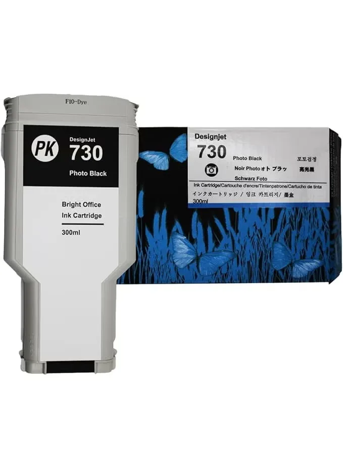 HP 730 Photo Black Ink Cartridge P2V68A for HP DesignJet T1600 T1700 T2600 Plotter Printers