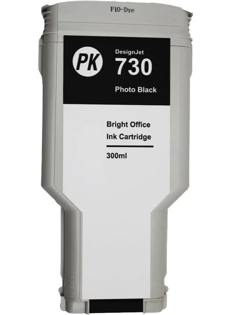 HP 730 Photo Black Ink Cartridge P2V68A for HP DesignJet T1600 T1700 T2600 Plotter Printers - Image 2