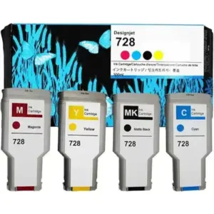HP 728 Ink Cartridge 300ml Set F9J68A F9K17A F9K16A F9K15A Matte Black Cyan Magenta Yellow for HP DesignJet T730 T830 Plotter Printers