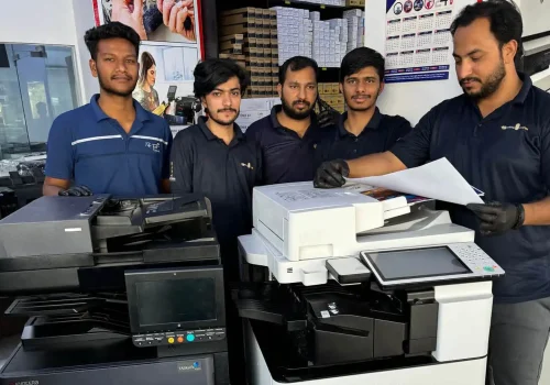 Noor printer services team members of expert repair technicians in one frame